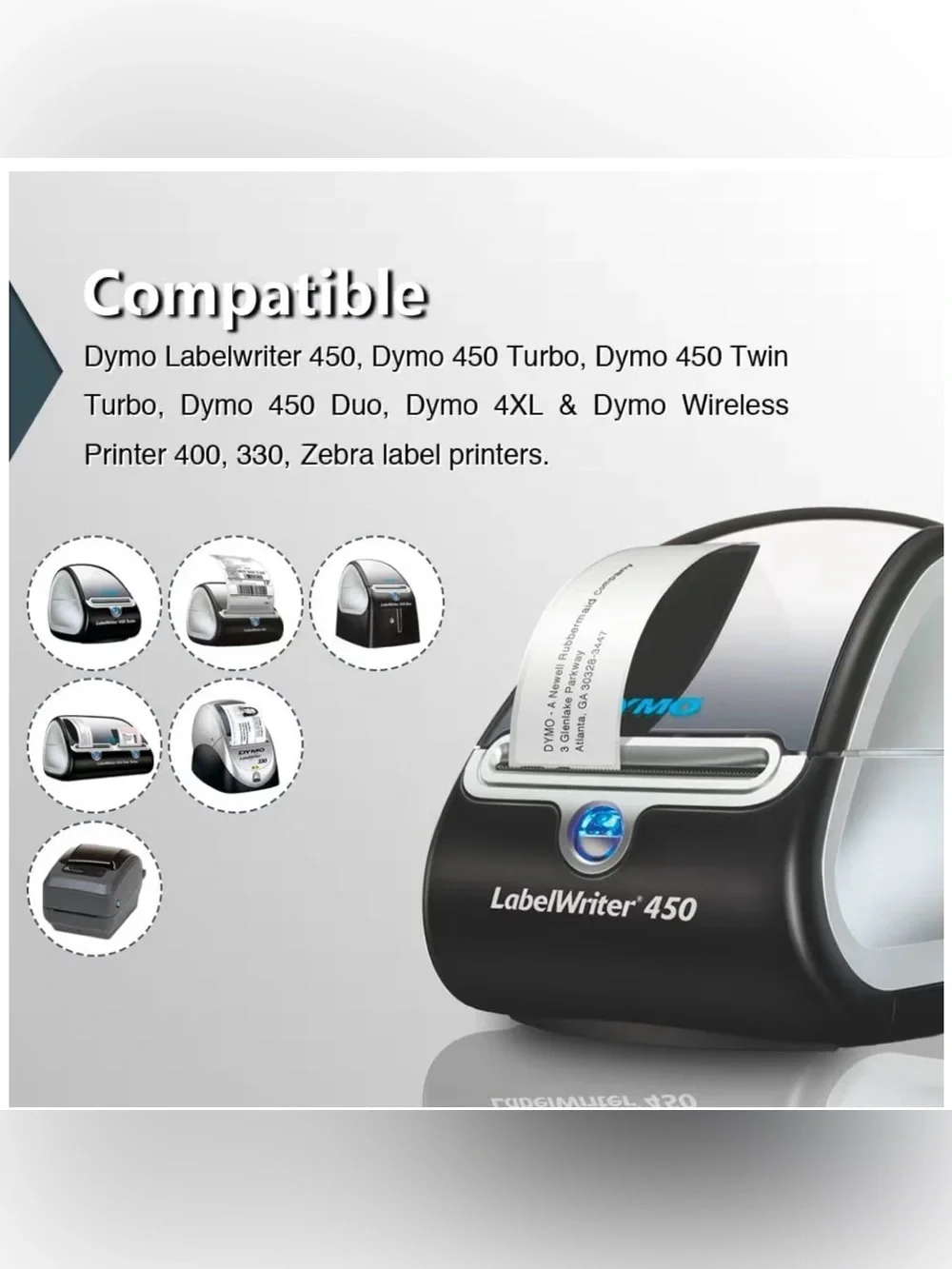12 Rolls 6000 Compatible DYMO 1